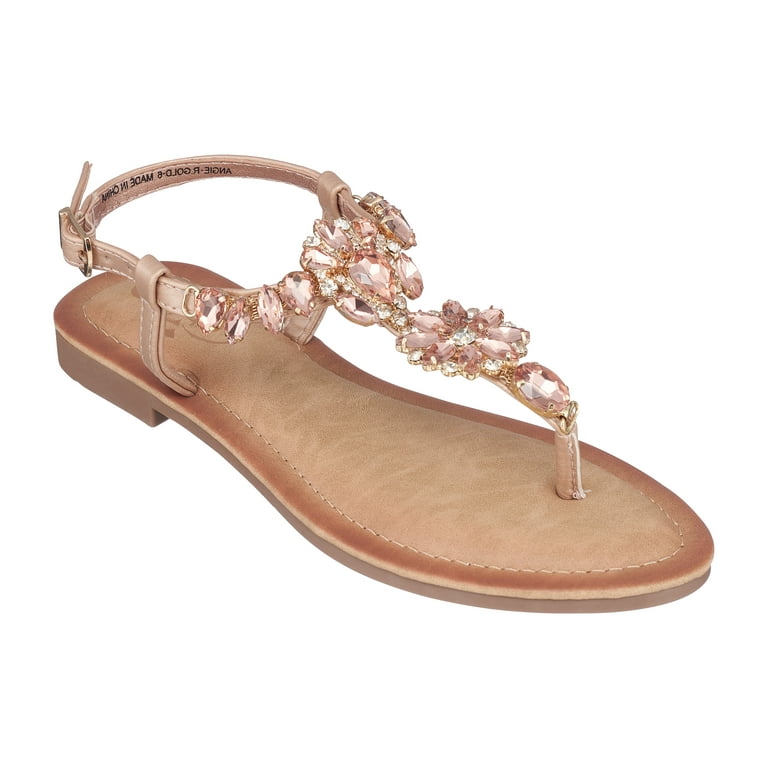 Rose gold jeweled sandals new arrivals