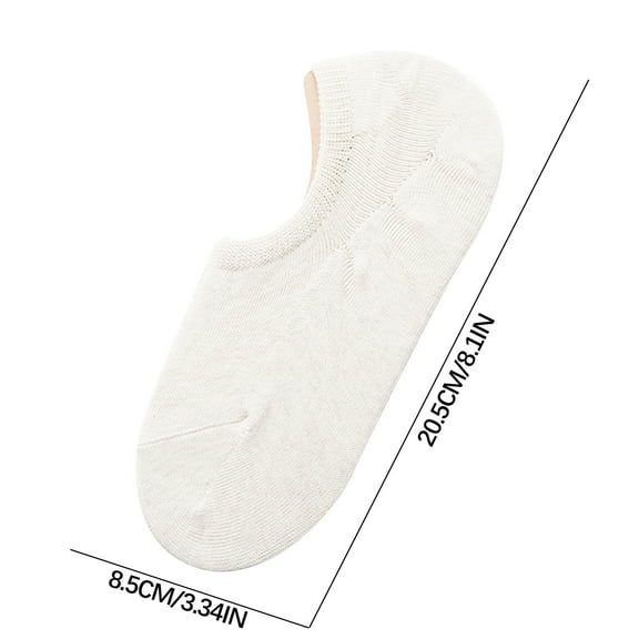 Neewe Spring Summer Women Solid Color Invisible Socks Cotton Non-Slip Breathable No-Show Socks