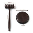thumbnail image 5 of TRINGKY Vintage Gavel Block Kit Finish Wood Round Hammer Sound for Meeting Auction Sales, 5 of 12