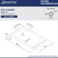 thumbnail image 5 of DreamLine DTP-1132601 TilePrime 32" D x 60" W x 3" H Single Threshold Shower Base, Left Drain, 5 of 5