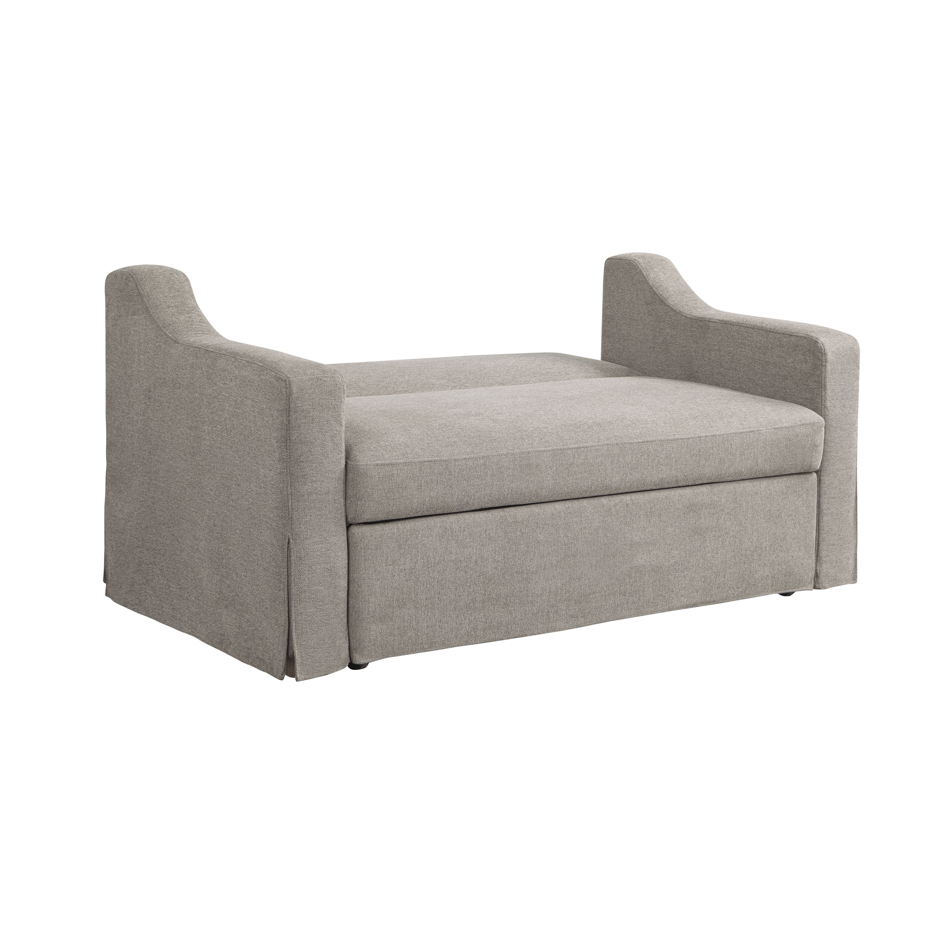 Serta Hanson Modern Style Convertible Loveseat, Flax Fabric