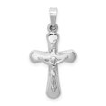 thumbnail image 1 of Quality Gold XR1663 14K White Gold Polished Inri Rounded Crucifix Pendant, 1 of 1