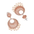 thumbnail image 2 of Estele Fashion Jewellery Pendientes Colgantes De Diseño Atractivo Con Circonitas Chapadas En Oro Rosa Con Perlas Para Niñas Y Mujeres-Ad-104/703 Er, 2 of 5