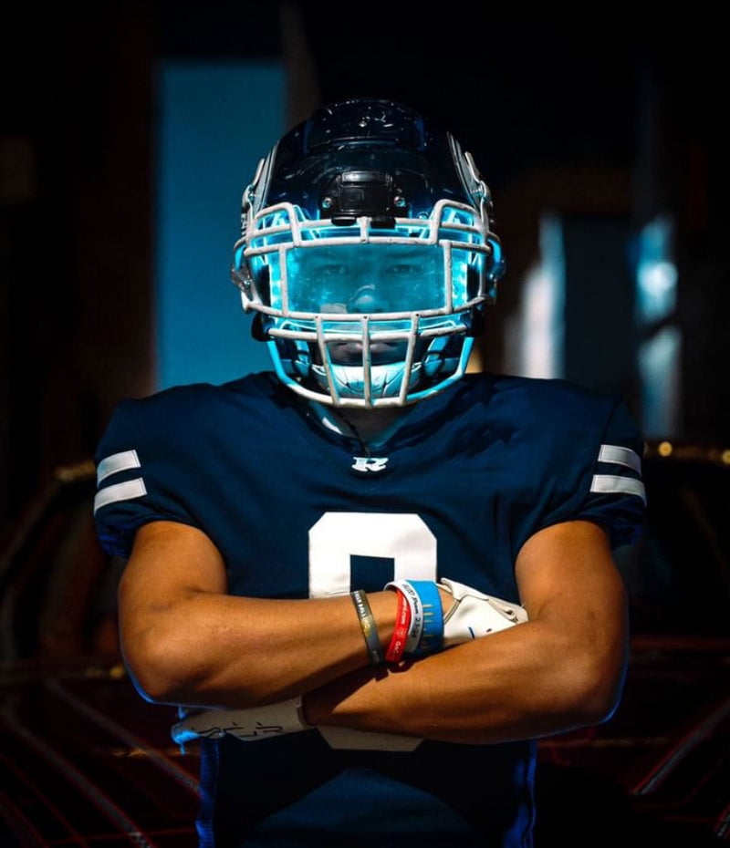 GalaxyVisors LED Football Visor – Rechargeable Light-Up Visor