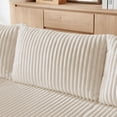 thumbnail image 4 of 94.1" modular Sectional Sofa,Compressed Corduroy couch, Comfy Compression Sofa for small spaces, Beige, 4 of 9