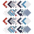 thumbnail image 2 of Soimoi Nautical Print&nbsp;Precut 5-inch Cotton&nbsp;Fabric&nbsp;Quilting&nbsp;Squares&nbsp;Charm Pack DIY Patchwork Sewing Craft- White & Blue, 2 of 7