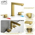 thumbnail image 6 of Altair Calden Double Handle Deck-Mount 8 in. Widespread Roman Tub Faucet in Brushed Gold, 6 of 8