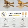 thumbnail image 5 of YIOSI 52" Crystal Ceiling Fan with Lights,Fandelier, Gold Chandelier Ceiling Fan with Remote Control, 3-Speed Silent AC Motor, Farmhouse Style for Living Room & Bedroom, 5 of 10