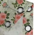 thumbnail image 4 of Ambesonne Romantic Grommet Curtain, Paris Themed Flowers, 50" x 84", Salmon and Green, 4 of 6
