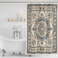 thumbnail image 2 of Sage Green Beige Boho Shower Curtain Set - Long 72" x 84" Washable Bathtub Curtain with 12 Hooks, Southwestern Geometric Ethnic Waterproof Fabric Stall Shower Curtains for Bathroom/Bathtub Décor, 2 of 6