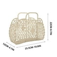 thumbnail image 3 of geerera Bathroom Washing Storage Basket with Handles, Portable Plastic Beach Basket, Removable Sundries Basket, Shopping Basket,10x4.7x8.7 inch, 3 of 5