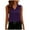 Purple, variant on Enjoytime Blouses for Women Dressy Casual Lapel Button Sleeveless Tank Tops Summer Solid Color Fashion Business Work Shirts Black S