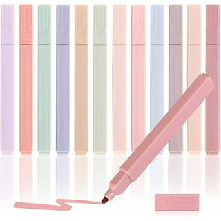 Aesthetic Cute Highlighters Assorted Colors, Bible Highlighters and Pens No  Bleed, Mild Soft Chisel Tip Pastel Highlighters Marker Pens for Journaling  Note Taking School Stationary Supplies 