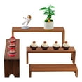 thumbnail image 5 of FKSZLL 4Pcs Wood Display Risers Rectangular Pine Display Stands Stackable Wood Cake Display Riser Stands Decorative Display Rack Shelf Organizer for Flowers Desserts Cupcake Dolls, 5 of 8