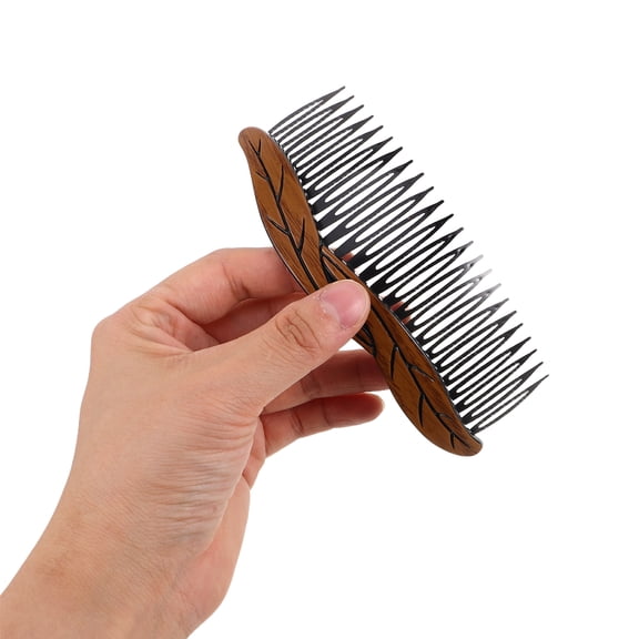 Milisten Set of 8 Vintage Hair Combs for Women, Decorative Light Brown Plastic Hair Accessories for Professional Makeup and Daily Styling