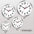 thumbnail image 2 of Reloj de pared AKCISOT, silencioso, funciona con pilas, 25 cm, plateado, 2 of 9