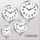 thumbnail image 2 of Reloj de pared AKCISOT, silencioso, funciona con pilas, 25 cm, plateado, 2 of 9