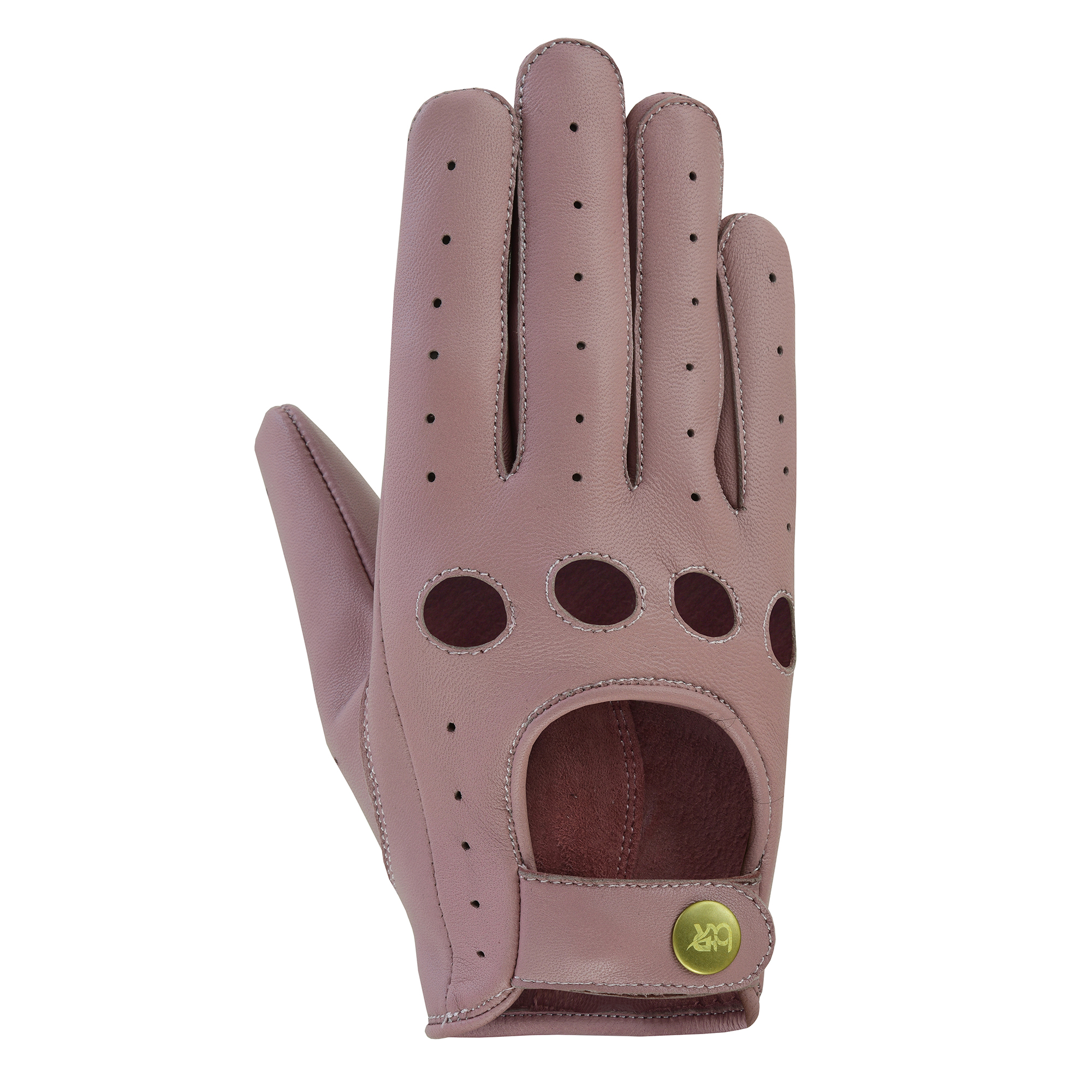 Women Leather Gloves Ladies Leather Driving Gloves Chauffeur 100% Genuine Lambskin Leather Gloves Full Finger Car Driving Motorcycle Bikers Riding Gloves Light Pink-S