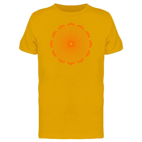 Orange Sacred Circle Mandala Tee Men's -Image by Shutterstock