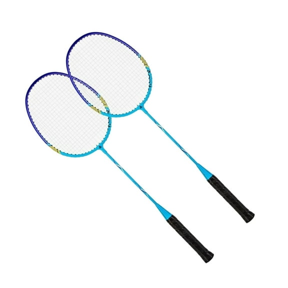 1Pair Professional Double Badminton Racquet Set for Outdoor Backyard Games