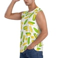 thumbnail image 3 of Fotbe Cartoon Corn Men's Camiseta sin Mangas Estampada para Hombres, Playera Casual para Gimnasio, Entrenamiento, Playa-XX-Large, 3 of 7