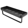 thumbnail image 4 of Storage Rack Storage Rack Space Aluminum Black 40Cm Wall Mounted Storage Rack Wall Shelf Seasoning Organizer For Kitchen BedroomSinglelayer With Bar And 5 Hook, 4 of 8