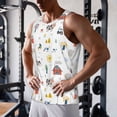 thumbnail image 5 of Rateoe Farm Animals Pattern Sleeveless Gym Shirt Muscle Tee Breathable Workout Shirt Slim-Fit Tank Quick Dry Fit Muscle Tank Top Bodybuilding Sleeveless T Shirt-Large, 5 of 7