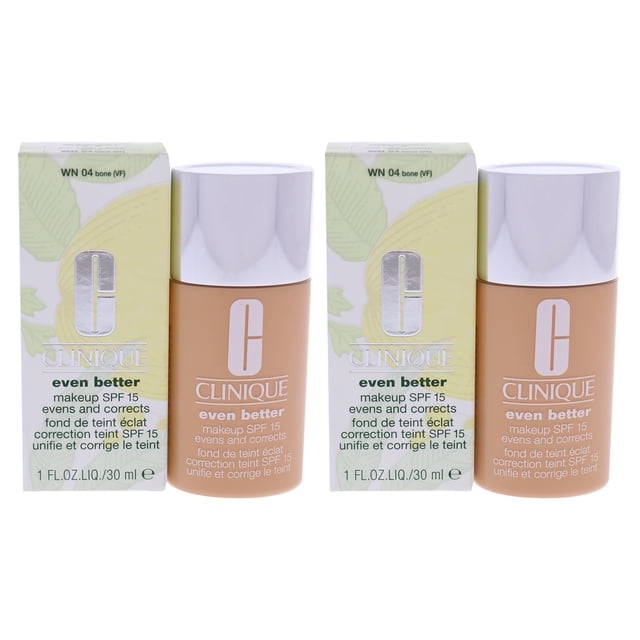 Base de maquillaje Even Better Makeup SPF 15 - WN 04 Bone de Clinique para mujeres - 1 oz - Paquete de 2