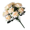 thumbnail image 3 of Billuyoard Ramo de rosas artificiales de 12 cabezas, flor de simulación, decoración falsa para fiesta de boda, rosa Flores artificiales champán, 3 of 6