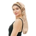 thumbnail image 4 of Long Hair Satin Nightcap for Braid and Curly Hair - Hair Care Cap for Beauty Salon Use - Long Barrel Design Accessory, 4 of 8