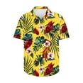 thumbnail image 4 of Xysaqa Men's Hawaiian Shirt Big & Tall Button Down Shirts for Men Summer Holiday Floral Short Sleeve Dress Shirt Tropical Party Beach Palm Tree Printed T-Shirts 3X 4X 5X Clearance, 4 of 5