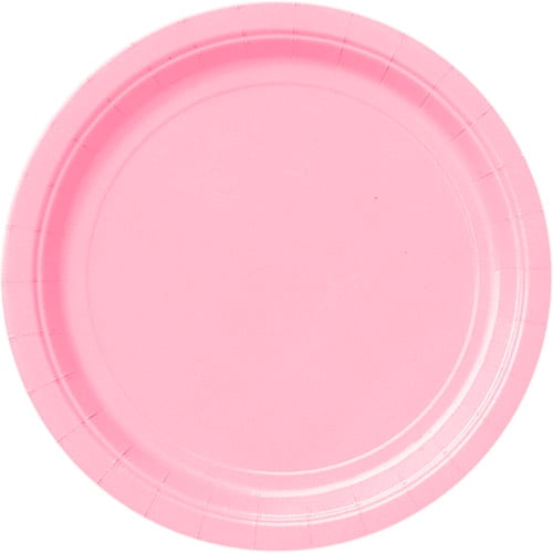 Way to Celebrate! Light Pink Paper Dinner Plates, 9in,  20ct