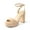 NUDE-PU, variant on Platform High Heels for Women Chunky Round Open Toe Ankle Strap Stylish Heeled Sandals for Party Prom Wedding