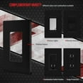 thumbnail image 3 of ENERLITES Screwless Decorator Wall Plate Child Safe Outlet Cover, Size 1-Gang 4.68" H x 2.93” L, Unbreakable Polycarbonate Thermoplastic, SI8831-BK, Glossy, Black, 3 of 5