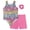 Pink Minnie Mouse, variant on Frozen Toddler Girls' Gymnastics Leotard and Shorts Set Lavender Elsa