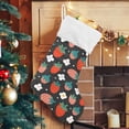 thumbnail image 5 of Coolnut Strawberry Flowers Christmas Stockings Red Black Christmas Presonalized Large Stocking Sock, Set of 1 Xmas Party Winter Decor Candy Bag Family Holiday Gift, 17.7 Inch, 5 of 7