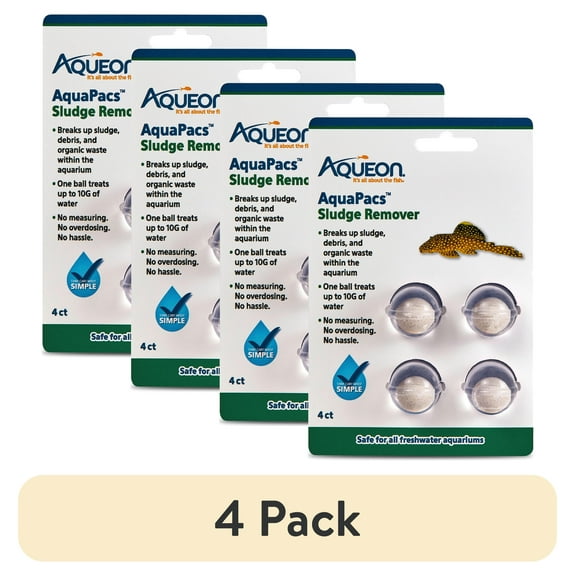 (4 pack) Aqueon AquaPacs Sludge Remover 4-Pack