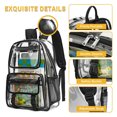 thumbnail image 6 of DAKIMOE Clear Backpack Heavy Duty Large Capacity PVC Transparent Waterproof Bag for School Stadium College, 6 of 7