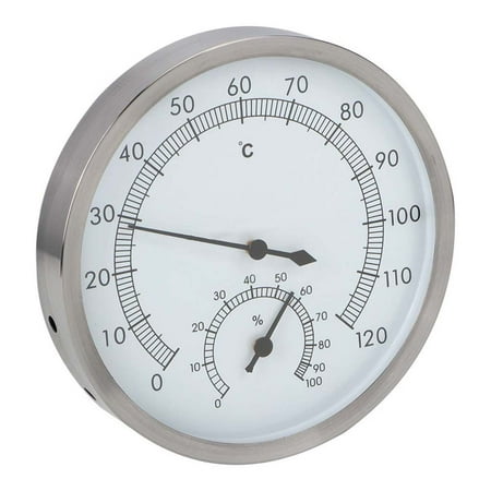 

Indoor Thermo-Hygrometer Stainless Steel Room Thermometer For Room For Room Steam Room