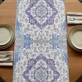 thumbnail image 5 of Table Runners 70 Inches Long Dress Scarves, Blue Purple Boho Farmhouse Coffee/Dining/Kitchen Table Decor, Holiday Table Runner, Vintage Abstract Art Floral Ethnic Tribe 13x70 Inch, 5 of 9