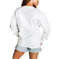thumbnail image 2 of Women's Gameday Couture  White Carolina Panthers Big Goals Oversized Long Sleeve T-Shirt, 2 of 3