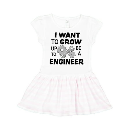 

Inktastic I Want To Grow up To Be a Engineer Gift Toddler Girl Dress