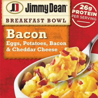 Jimmy Dean Eggs Potatoes Bacon & Cheddar Cheese Breakfast Bowl, 7 oz (Frozen)