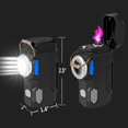 thumbnail image 3 of BY-J Waterproof Lighter 3 Modes of Flashlight, Windproof Dual Arc Electric Lighters, Rechargeable Mini Pocket Light Electronic Display for Camping Walking Hiking Small Black, 3 of 8