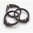 thumbnail image 1 of BetterBath Set of 12 Plastic Snap Shower Curtain Hooks - Brown, 1 of 2