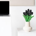 thumbnail image 3 of Blue Flowers Fake Tulips Artificial Flowers, 13 Inch Real Touch PU Flowers for Decoration, 10 Pcs Tulip Flowers Bouquet for Vase, Mother's Day Easter Valentines Gifts, 3 of 5