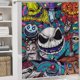 thumbnail image 5 of Juego de 4 cortinas de ducha de Jack Skellington con alfombrillas antideslizantes, tapa de inodoro y alfombrilla de baño, cortina de ducha impermeable con decoración de dibujos animados para baño con, 5 of 8
