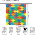 thumbnail image 2 of Abstract Kitchen Curtains, Colorful Puzzle Pieces Fractal Children Hobby Activity Leisure Toys Cartoon Image Window Drapes Set 2 Panels,84x84 Inches, 2 of 8