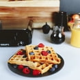 thumbnail image 5 of 4-Slice Belgian Waffle Maker: Stainless Steel, 5 Browning Levels, Audible Ready Beep, Removable Plates, 1200W, Silver/Black, Large Waffle Maker Family Size, Great for Family Breakfasts, 5 of 6