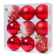 thumbnail image 2 of Teissuly 9Pcs 2.36inch Shatterproof Plastic Christmas Tree Ornaments, Christmas Ball Baubles For Xmas Trees Wedding Party And Home Decor Teissuly WER202312134547, 2 of 7